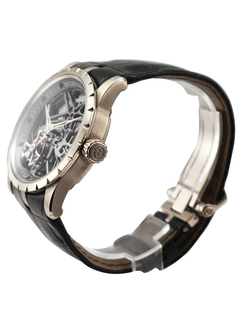Roger Dubuis Excalibur 42mm Skeleton Tourbillon in White Gold RDDBEX0393