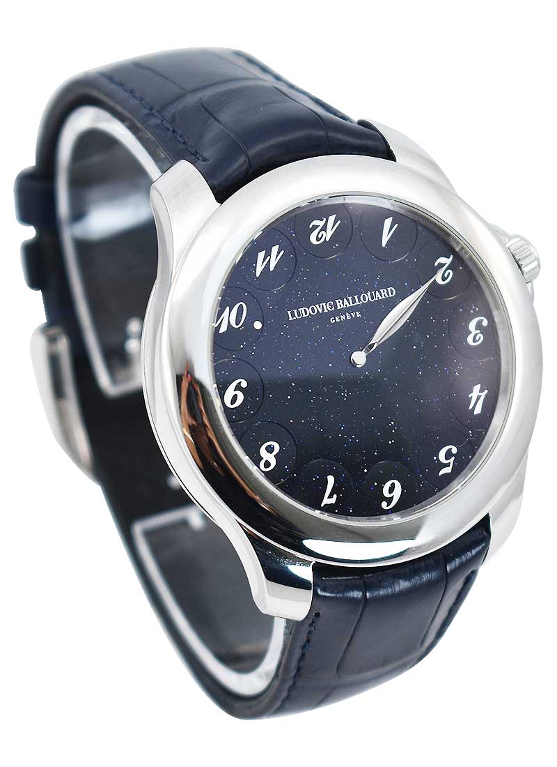Ludovic Ballouard Upside Down with Aventurine Blue Night Dial Silver Colored Movement