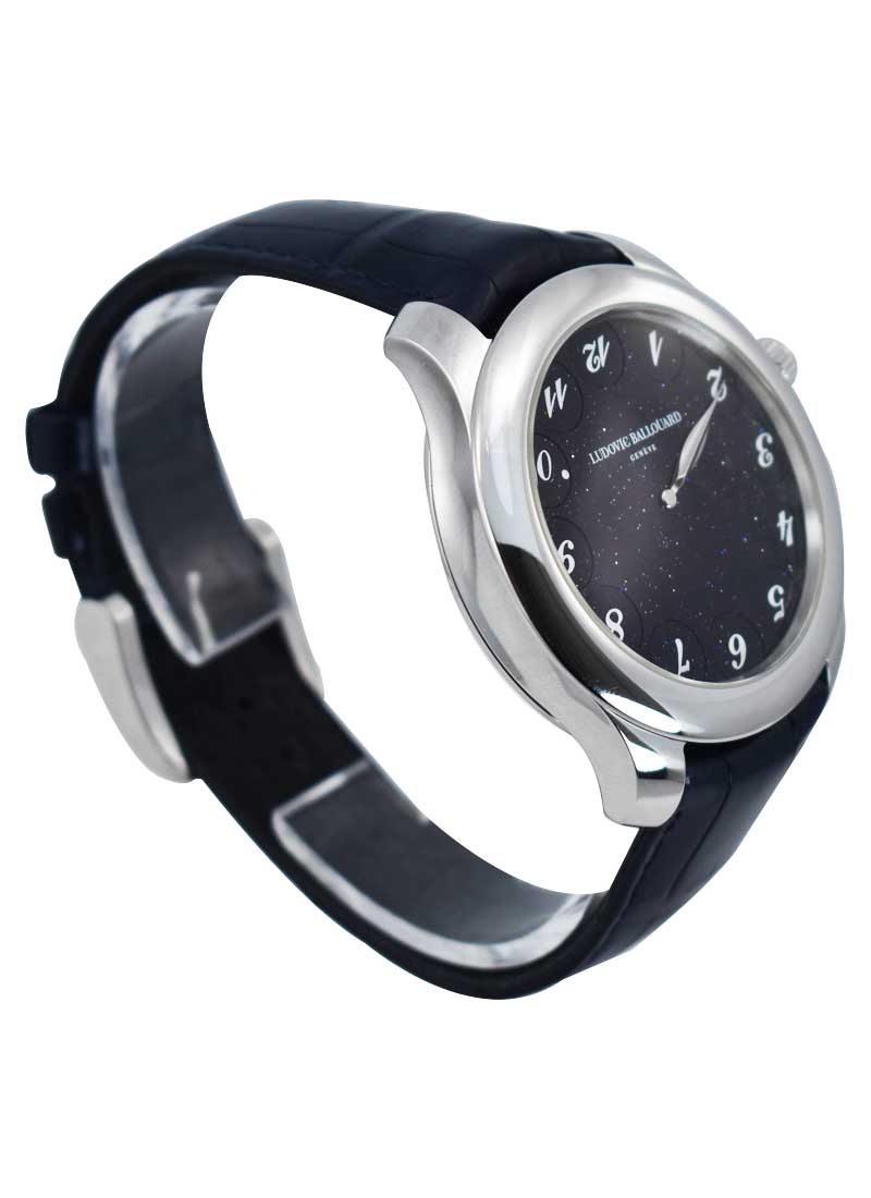 Ludovic Ballouard Upside Down with Aventurine Blue Night Dial Silver Colored Movement