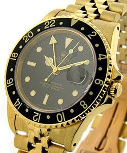 GMT-Master in in Yellow Gold on Jubilee Bracelet with Black Dial