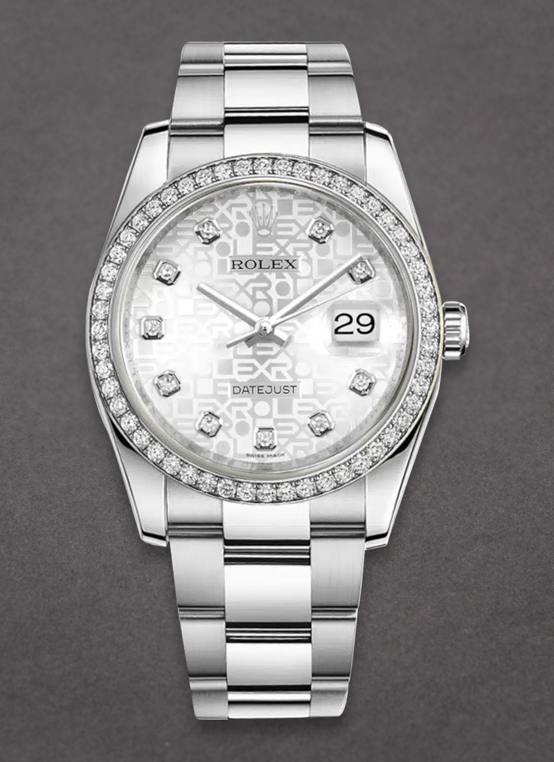 Pre-Owned Rolex Datejust 36mm in Steel with Diamond Bezel