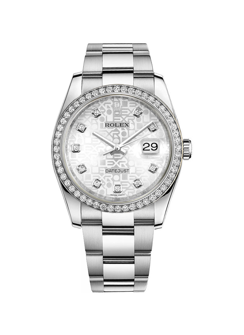 Pre-Owned Rolex Datejust 36mm in Steel with Diamond Bezel