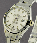 Lady's Datejust - 26mm - Engine Turned Bezel on Oyster Bracelet with Off-white Stick Dial