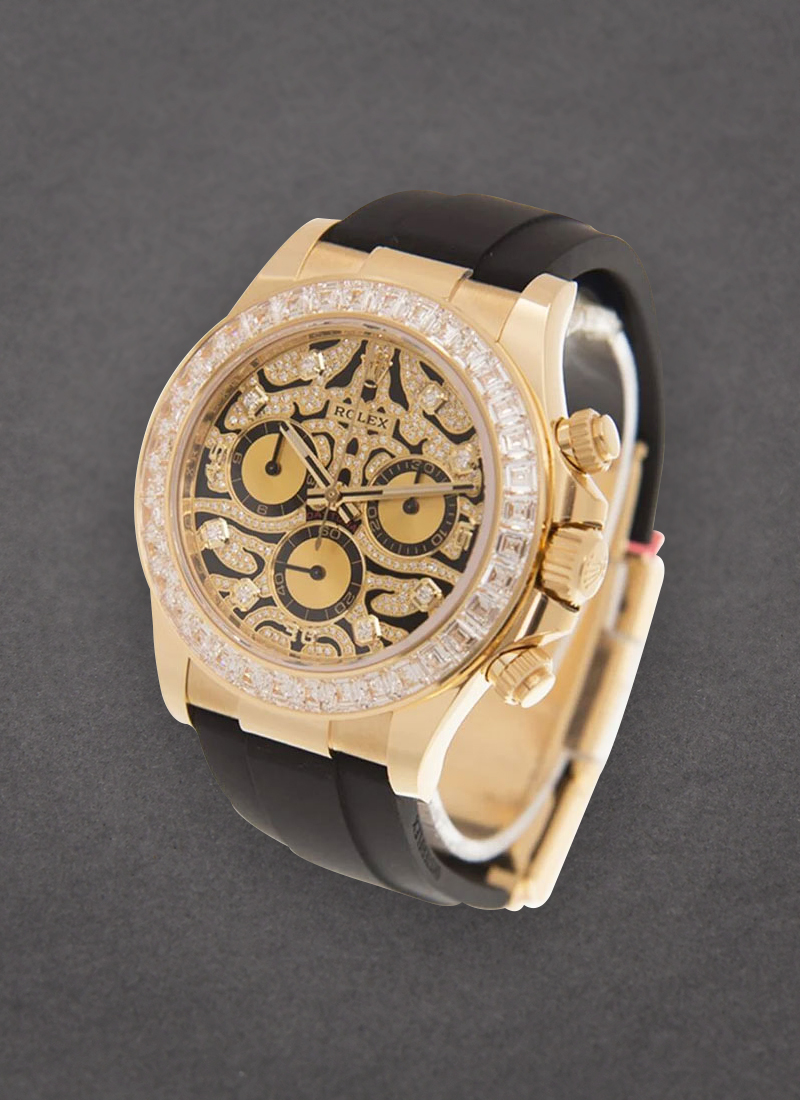 Pre-Owned Rolex Daytona Cosmograph 40mm in Yellow Gold with Diamond Bezel