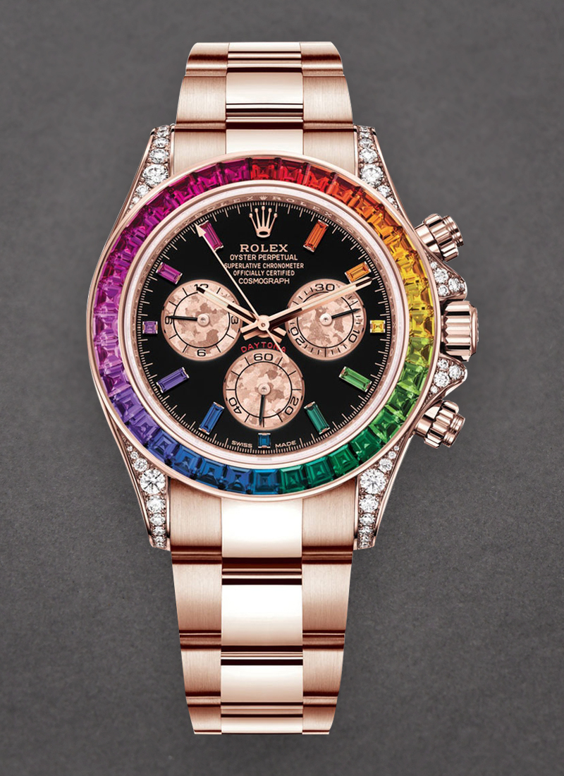 Pre-Owned Rolex Daytona Chronograph 40mm in Rose Gold with Sapphire Bezel