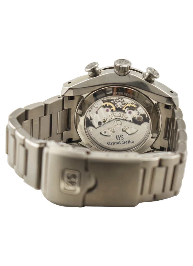 純銀　銀盃　67g Grand Seiko GS SBGX067 Quartz Titanium Silver White Date