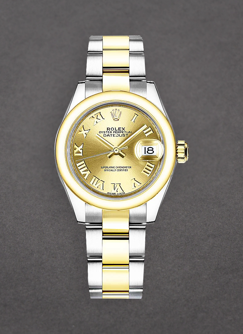 Pre-Owned Rolex Datejust 26mm in Steel with Yellow Gold Domed Bezel