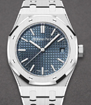 Royal Oak 37mm in Steel on Steel Bracelet with Blue Dial