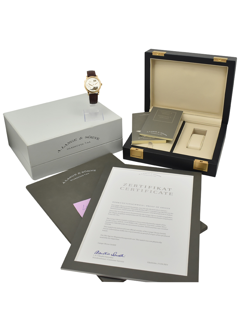 A. Lange & Söhne Lange 1 Tourbillon Limited Edition in Rose Gold Limited to 250 704.032F