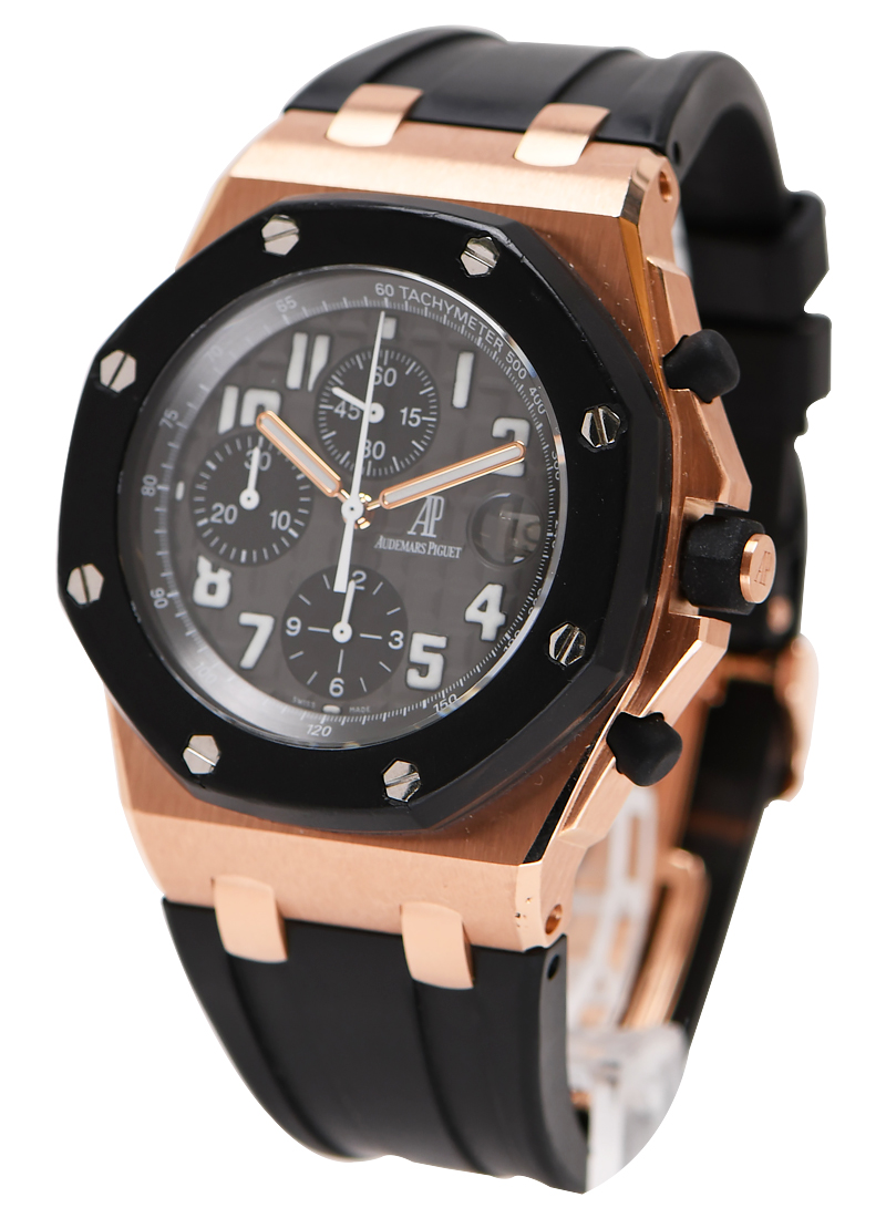 Audemars Piguet Royal Oak Offshore  chronograph "Rubberclad" in Rose Gold (Bezel has a few dings) 25940OK.OO.D002CA.01