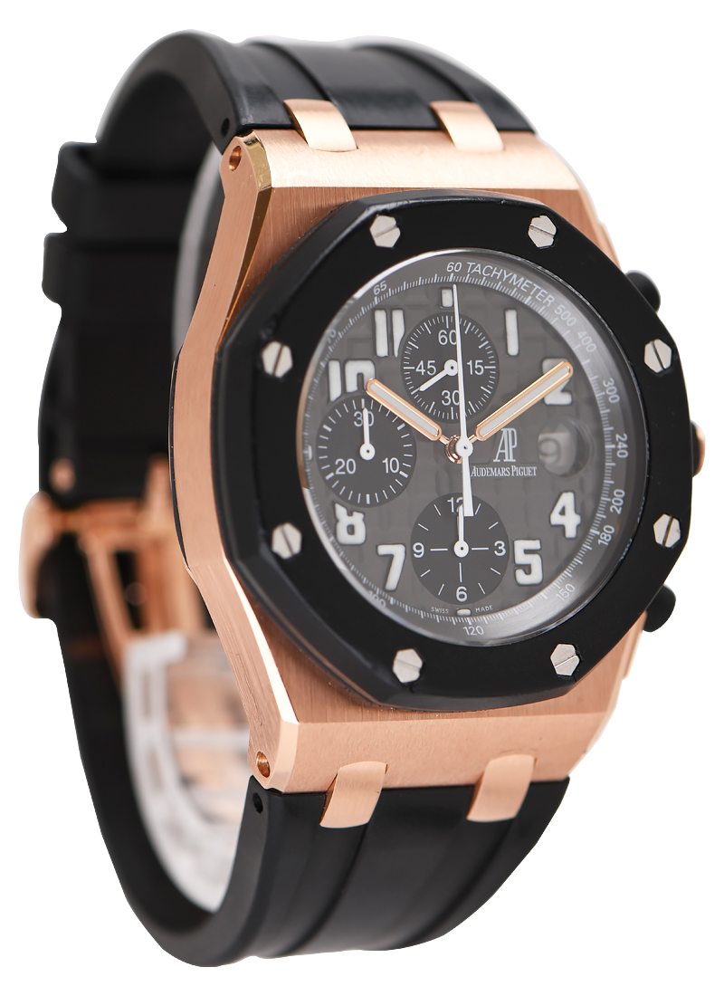 Audemars Piguet Royal Oak Offshore  chronograph "Rubberclad" in Rose Gold (Bezel has a few dings) 25940OK.OO.D002CA.01