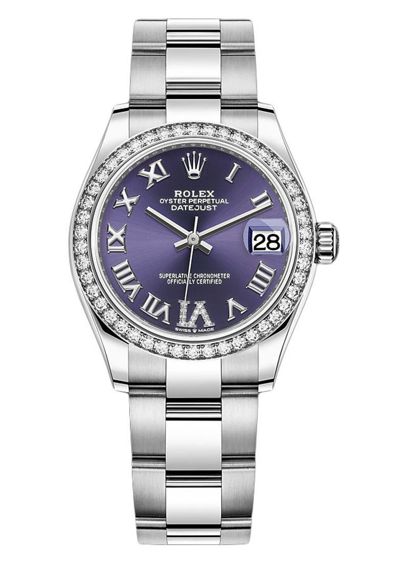 Pre-Owned Rolex Datejust 31mm in Steel with Diamond Bezel