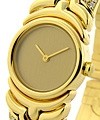 Parentesi Small Size in Yellow Gold on Yellow Gold Diamond Bangle with Champagne Dial