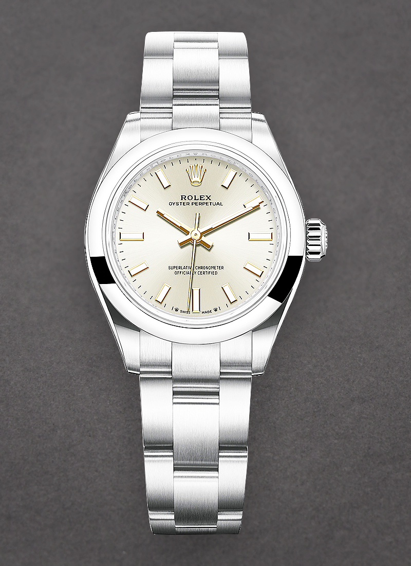 Pre-Owned Rolex Ladies Oyster Perpetual No Date in Steel with Smooth Bezel 