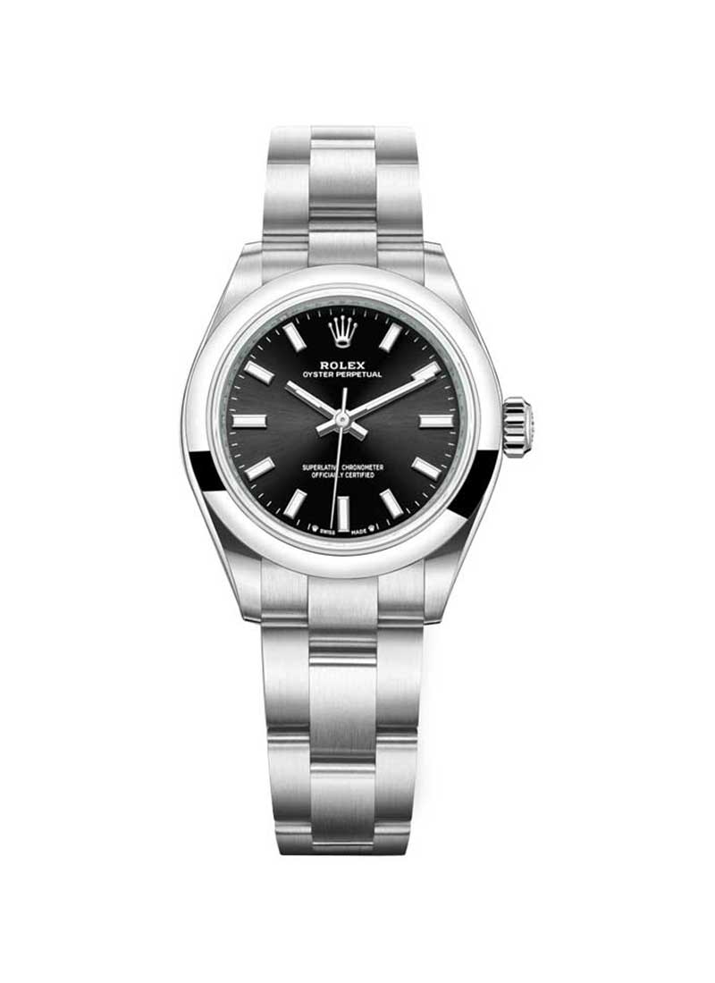 Pre-Owned Rolex Ladies Oyster Perpetual No Date in Steel with Smooth Bezel 