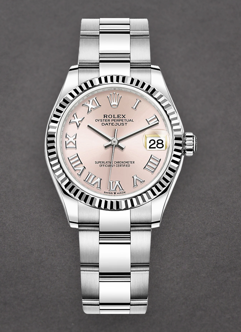 Pre-Owned Rolex Mid Size 31mm Datejust in Steel with Fluted Bezel