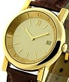 Bvlgari-Bvlgari 32mm Yellow Gold on Strap with Silver Dial 