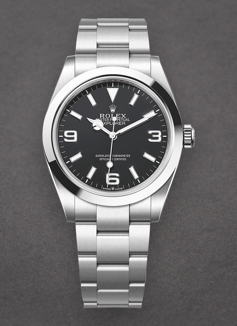 Pre-Owned Rolex Explorer I 40mm in Steel with Smooth Bezel