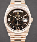 President Day Date in Rose Gold with Fluted Bezel on President Bracelet with Eisenkiesel Diamond Dial