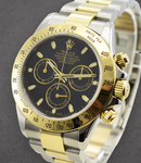 Daytona Rolex Movement 2-Tone on Oyster Bracelet with Luminous Black Dial