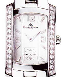 Hampton Milleis in Steel with 28 Diamond Bezel on Steek Bracelet with Silver Dial