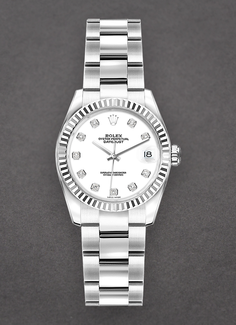 Pre-Owned Rolex Datejust 36mm in Steel with Fluted Bezel