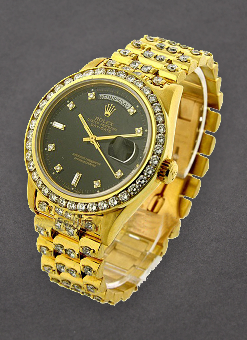 Pre-Owned Rolex President - 36mm - Yellow Gold - Diamond Bezel