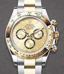 Daytona 2-Tone in Steel with Yellow Gold Bezel on Oyster Bracelet with Champagane Index Dial