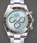 Cosmograph Daytona in Platinum on Oyster Bracelet with Ice Blue Stick Dial