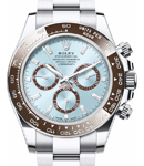 Cosmograph Daytona in Platinum on Oyster Bracelet with Ice Blue Diamond Dial