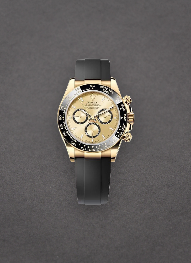 Pre-Owned Rolex Daytona Cosmograph in Yellow Gold with Black Bezel