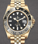 GMT Master II 40mm in Yellow Gold with Ceramic Bezel on Jubilee Bracelet with Black Dial