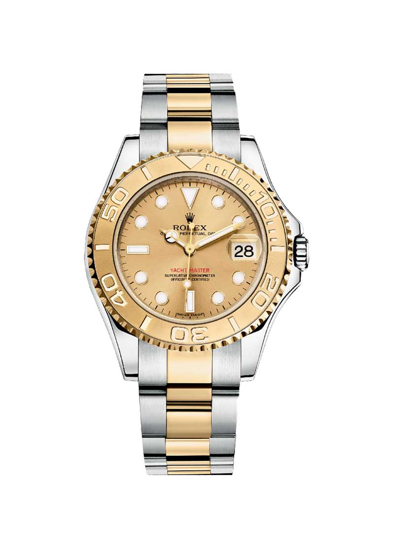 Yacht-Master 2-Tone Mid Size 35mm on Oyster Bracelet with Champagne Dial