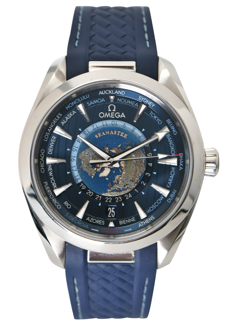 Omega Seamaster Aqua Terra World Time 150m in Stainless Steel 220.12.43.22.03.001