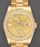 Day-Date President 36mm in Yellow Gold with Diamond Bezel on President Bracelet with Champagne Jubilee Diamond Dial