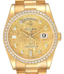 Day-Date President 36mm in Yellow Gold with Diamond Bezel on President Bracelet with Champagne Jubilee Diamond Dial