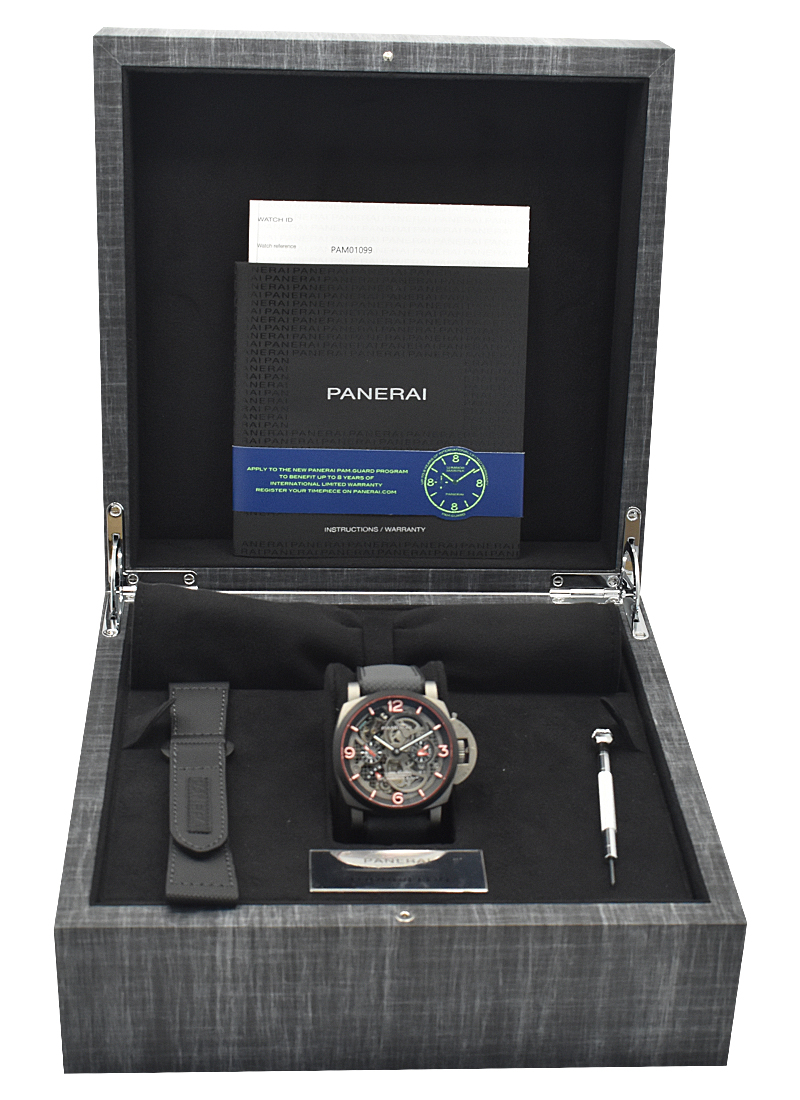 Panerai Luna Rossa Tourbillon GMT in Titanium DMLS with Carbotech Bezel Limited to 36 PAM1099
