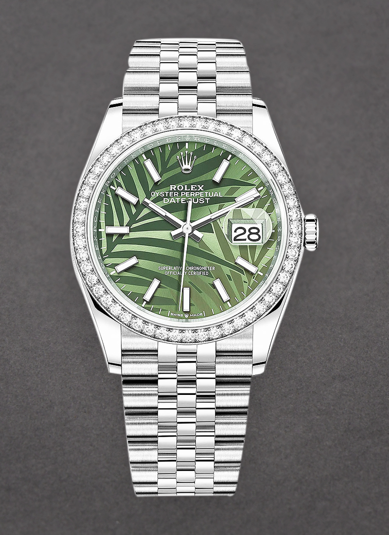 Pre-Owned Rolex Datejust 36mm in Steel with Diamond Bezel