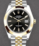 Datejust II 41mm in Steel with Yellow Gold Smooth Bezel on Jubilee Bracelet with Black Sitck Dial