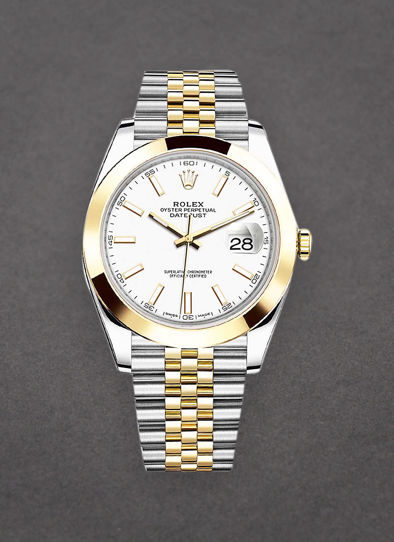 Pre-Owned Rolex Datejust II 41mm in Steel with Yellow Gold Smooth Bezel