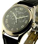 5035G - Annual Calendar in White Gold on Black Crocodile Leather Strap with Black Dial
