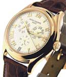 Annual Calendar 5035R in Rose Gold on Brown Alligator Leather Strap with Silver Dial