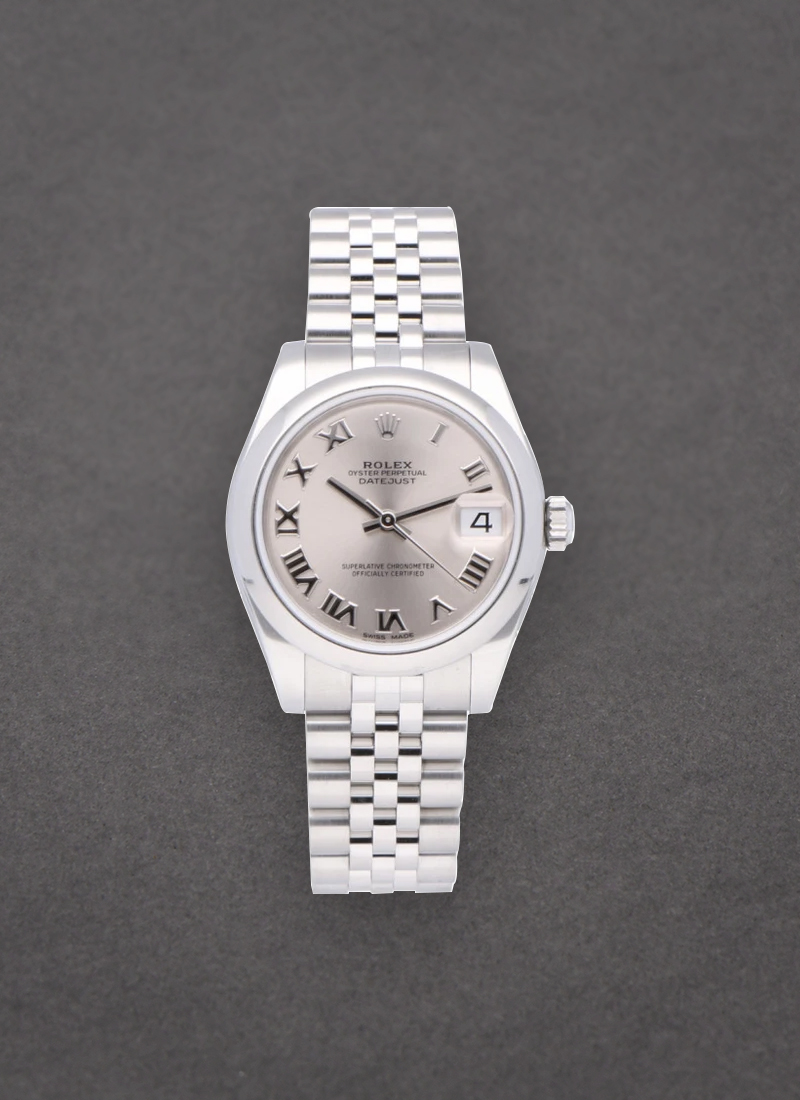 Pre-Owned Rolex Mid Size Datejust in Steel with Smooth Bezel