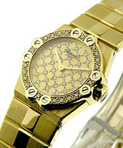 St. Mortitz in Yellow Gold with Diaond Bezel On Yellow Gold Bracelet With Champagne Dial