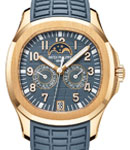 5261R Aquanaut 39.9mm in Rose Gold on Blue-Gray Rubber Strap with Blue-Gray Dial