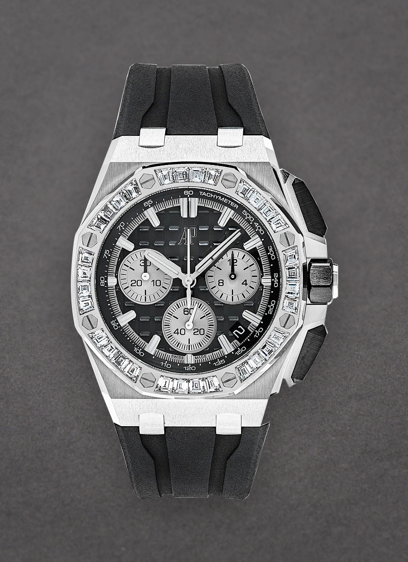 Audemars Piguet Royal Oak Offshore Chronograph 43mm in White Gold with Diamond Bezel