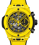 Big Bang Unico 42mm in Yellow Ceramic on Yellow Rubber Strap with Skeleton Dial