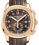Aquanaut 5968R-001 Automatic in Rose Gold on Brown Rubber Strap with Brown Dial