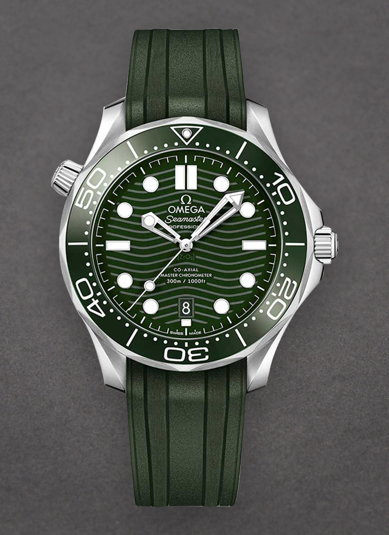 Omega Seamaster Diver 300M Co-Axial Master Chronometer in Steel with Green Bezel