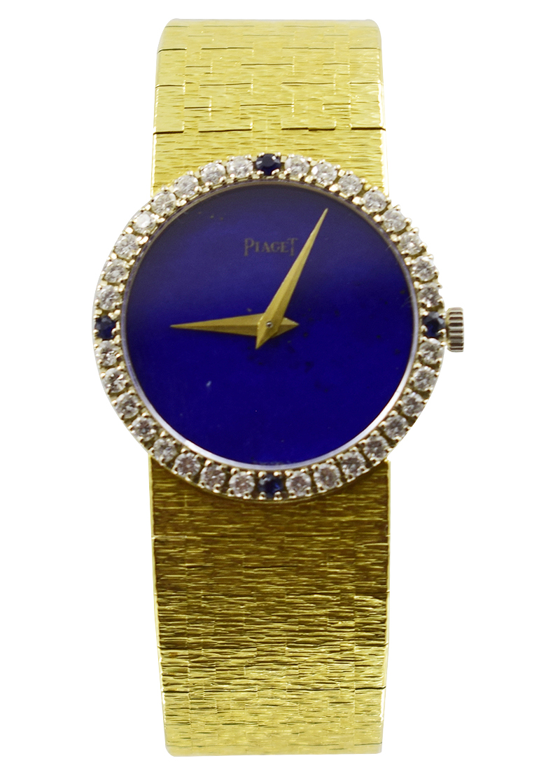 Piaget Vintage Ladies Yellow Gold with Diamond and Sapphire Bezel